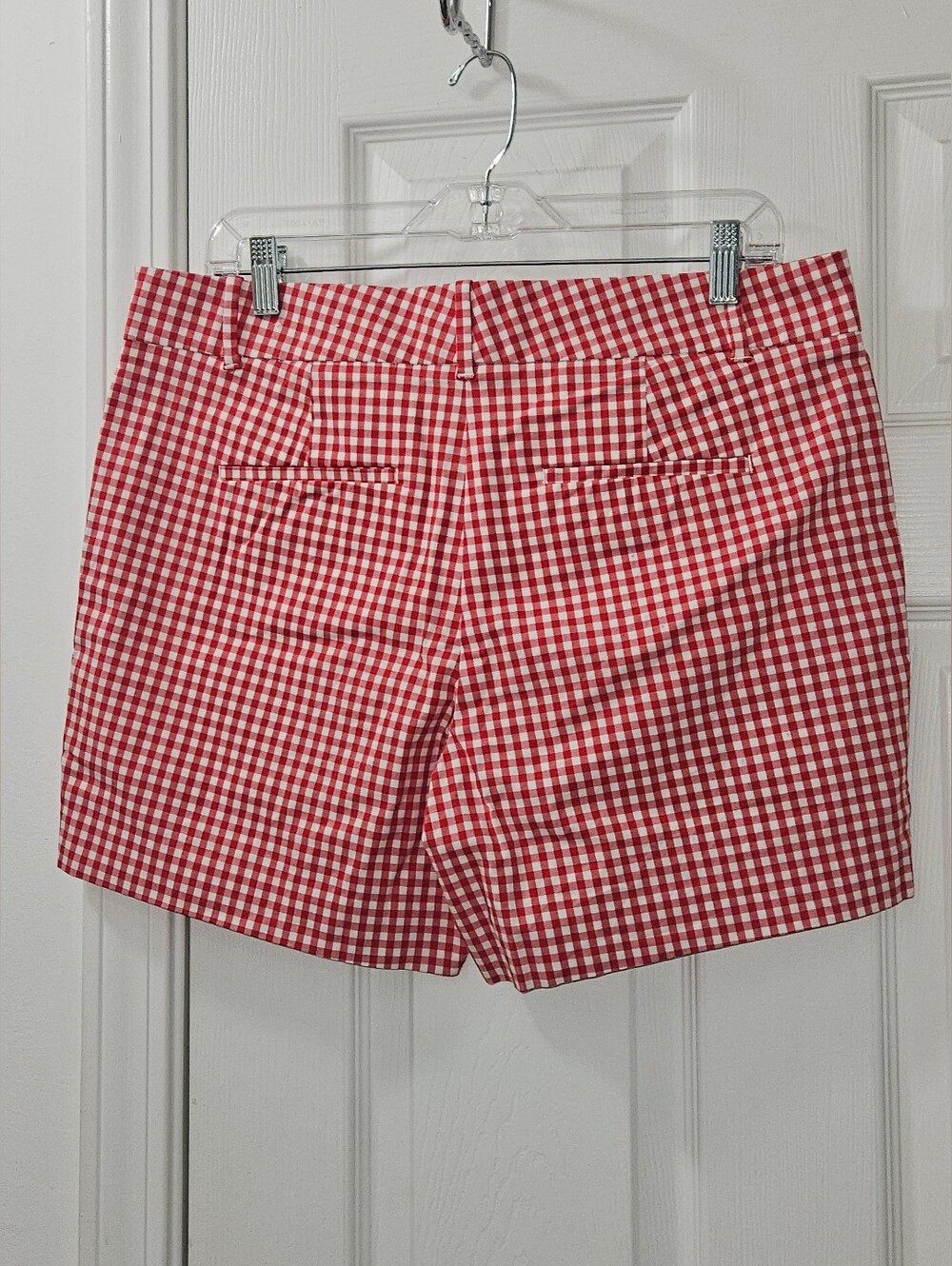 Ann Taylor Red and White Gingham Women’s Shorts SZ 12 - Picture 4 of 7